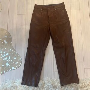Brown Leather Pants